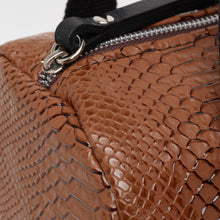 Upload the image to the Gallery viewer, BROWN TOP CASE | IN FAUX LEATHER | PYTHON
