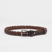 Upload the image to the Gallery viewer, DARK BROWN BRAIDED BELT | 3 WIRES | HEIGHT 1.50 CM
