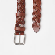 Upload the image to the Gallery viewer, BRAIDED LEATHER BELT | 4 WIRES | HEIGHT 3 CM
