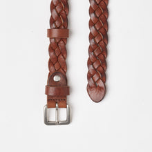 Upload the image to the Gallery viewer, BRAIDED LEATHER BELT | 4 WIRES | HEIGHT 2.50 CM
