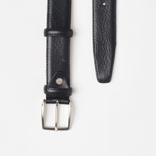 Upload the image to the Gallery viewer, BLACK BRUSHED CALFSKIN BELT | HEIGHT 3 CM
