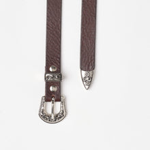 Upload the image to the Gallery viewer, DARK BROWN TEXAN BELT | HEIGHT 2 CM
