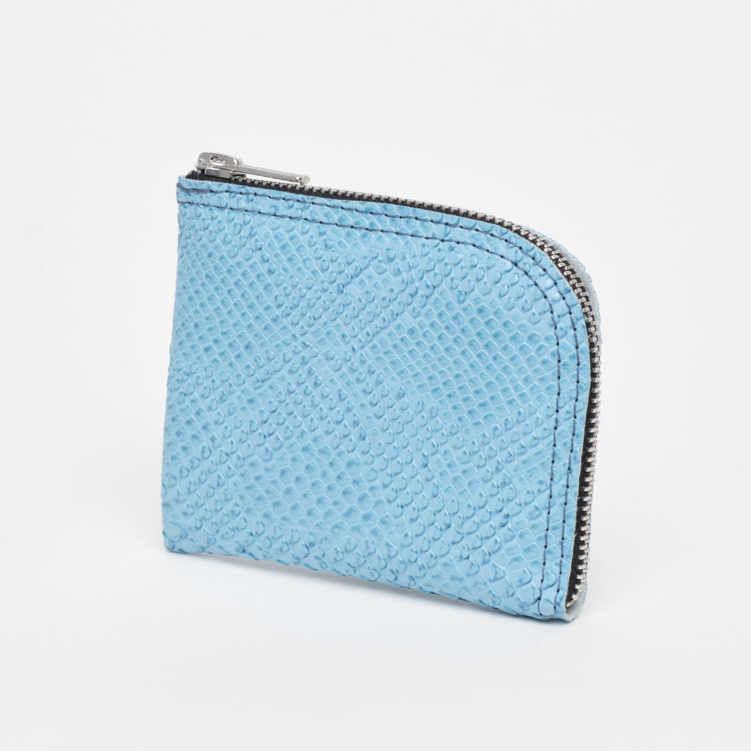 BLUE WALLET | IN PYTHON PRINTED ECO-LEATHER