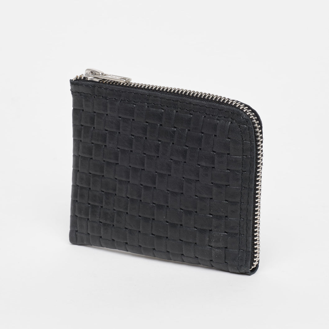 BLACK WALLET | IN GENUINE WOVEN LEATHER