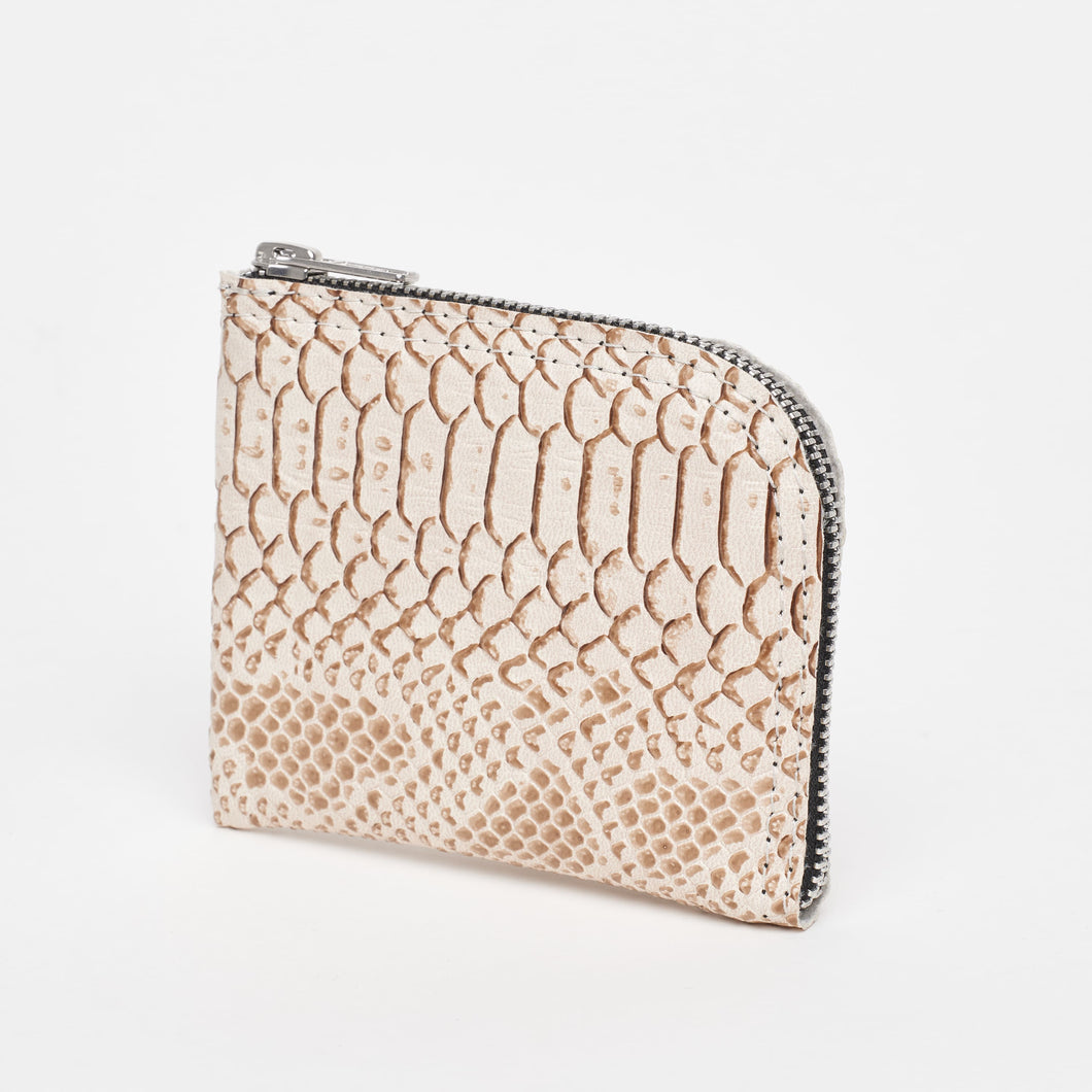 BEIGE WALLET | IN PYTHON PRINTED ECO-LEATHER