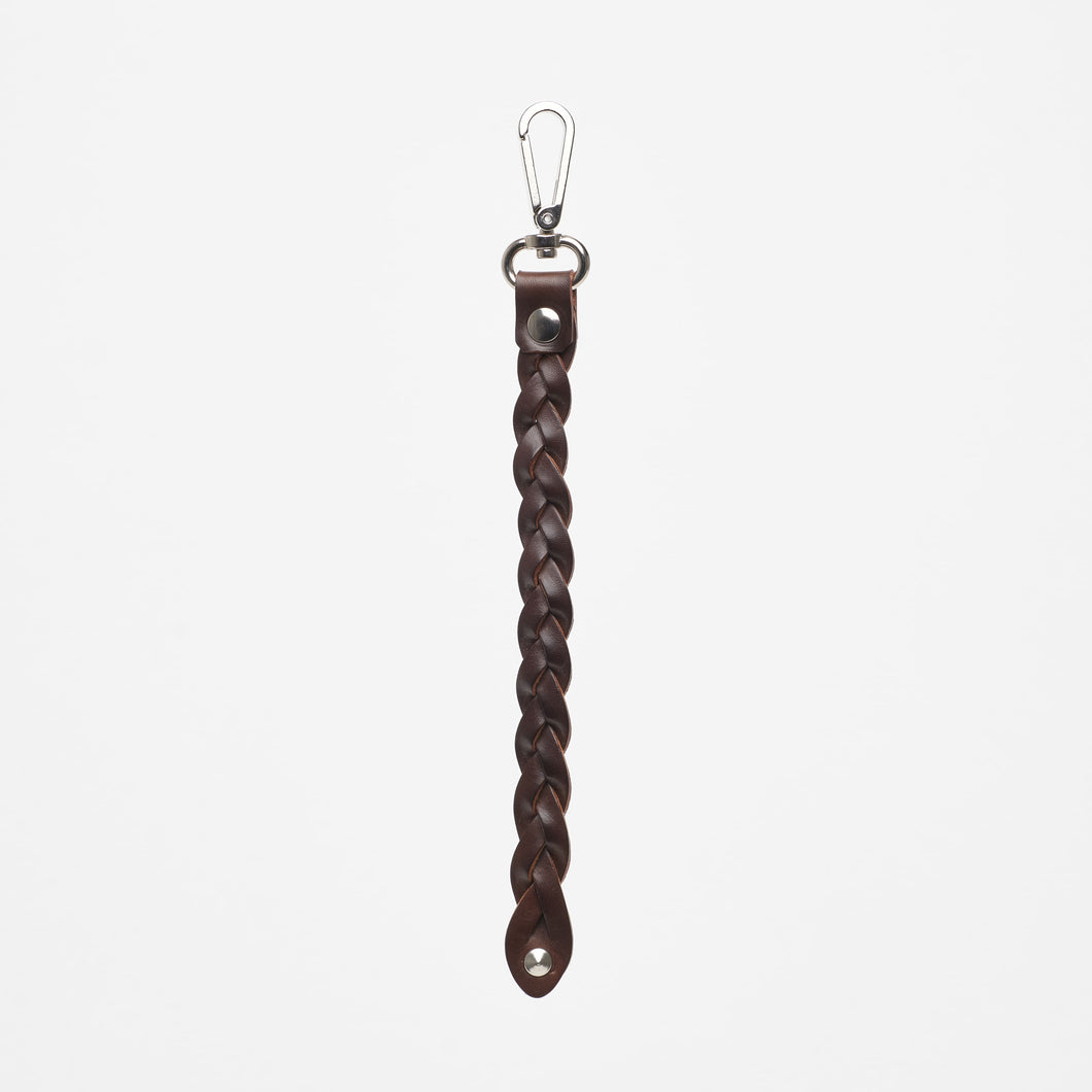 BROWN HEAD KEYCHAIN | REAL LEATHER | BRAIDED