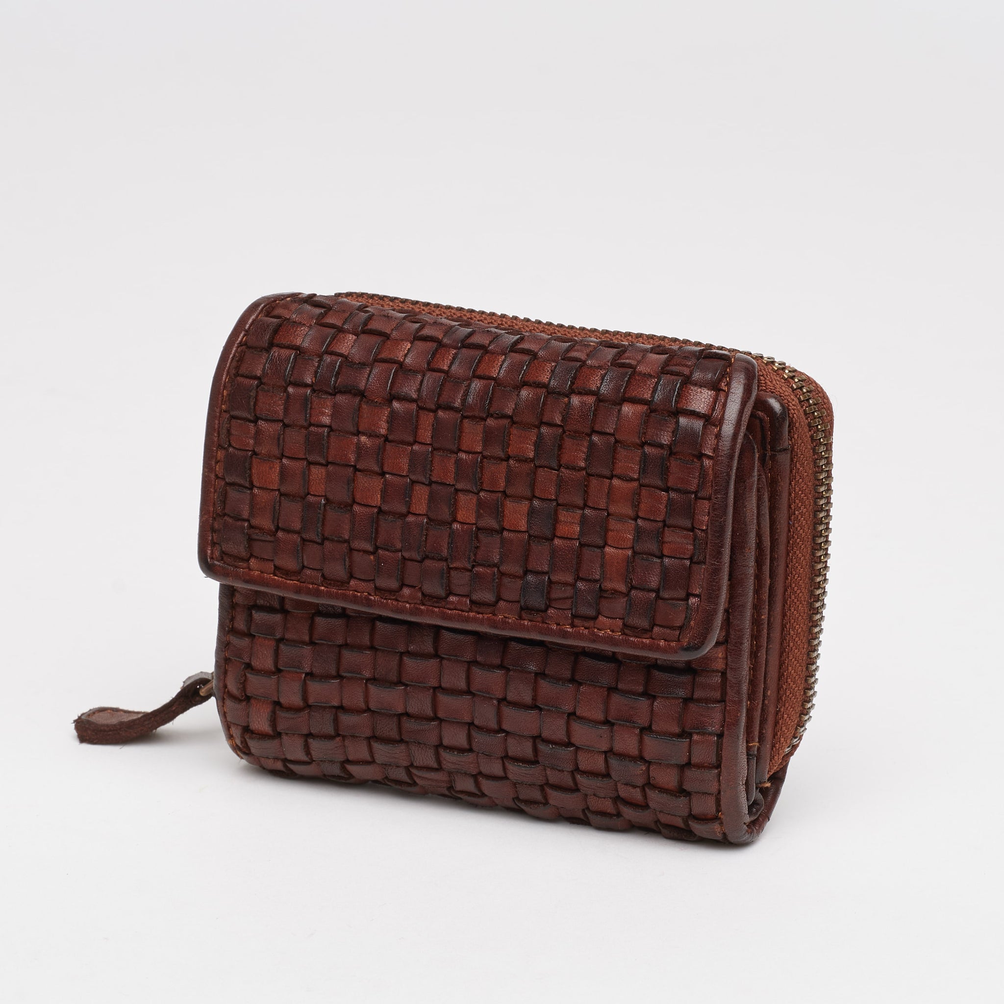 LEAS Classic-Collection Portafoglio In Vera Pelle Marrone - Uomo E Donna, Con 4 Tasche E Portamonete - 2