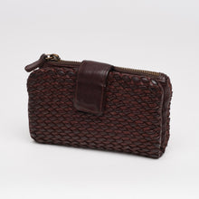 Upload the image to the Gallery viewer, BROWN WALLET | IN GENUINE LEATHER | BRAIDED | GREAT

