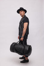 Upload the image to the Gallery viewer, BLACK MAXI BAG | IN FAUX LEATHER | BRAIDED | 2

